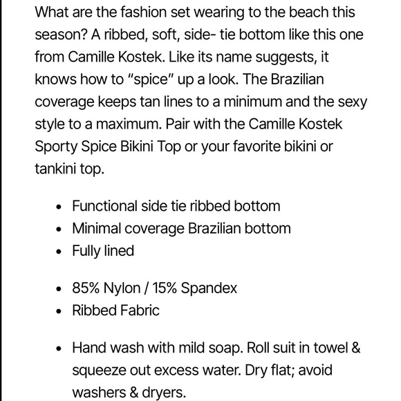 NWT Swimsuits for All Sporty Spice Sage Pearl Bikini Bottom | 1XL - Picture 4 of 4